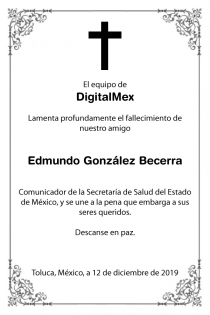 Esquela Edmundo González Becerra