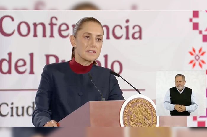 a presidenta rechazó que exista una “lista negra” luego de que periodistas, medios y analistas aparecieran en un esquema sobre la amplificación de mensajes críticos a la 4T.