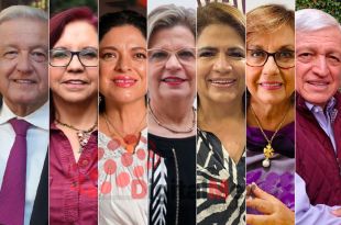 AMLO, Leticia Ramírez, Laura Frausto, Nadine Gasman, Fabiola Alanís, Martha Lucía Micher, Alfredo Kanter