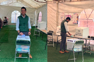Durante su participación, el diputado ecologista hizo un llamado a la población a acudir a las urnas y ejercer su derecho al voto.