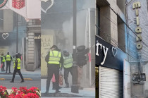 Un cortocircuito en un medidor de energía eléctrica provocó un incendio en la tienda Milano, ubicada sobre avenida Hidalgo, en la zona centro de Toluca.