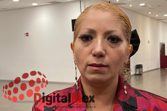 Macarena Montoya Olvera, secretaria de Salud del Estado de México, durante una entrevista con medios de comunicación.