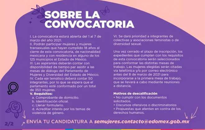 Presenta Secretaría de la Mujer bases de la convocatoria para las interesadas en participar