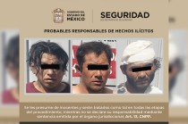 Los hechos ocurrieron en la localidad de Pueblo Nuevo Tlalmimilolpan, donde los sujeto fueron interceptados tras una denuncia ciudadana. 