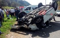 Tenango Del Valle: Choque entre Urvan y camioneta deja 17 lesionados