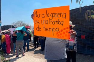 La protesta se desarrolló frente a las instalaciones de la gasera.