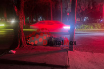 Motociclista tras accidente en la carretera Toluca-Palmillas