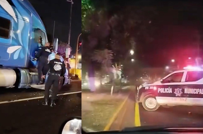 El operador presuntamente respondió con disparos y aceleró para evitar la inspección, iniciando una huida a toda velocidad con dirección a Texcoco.