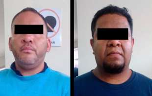Elementos de la SS detuvieron a dos hombres por el delito de robo con violencia, en agravio de una empresa tabacalera, en Tenango del Valle