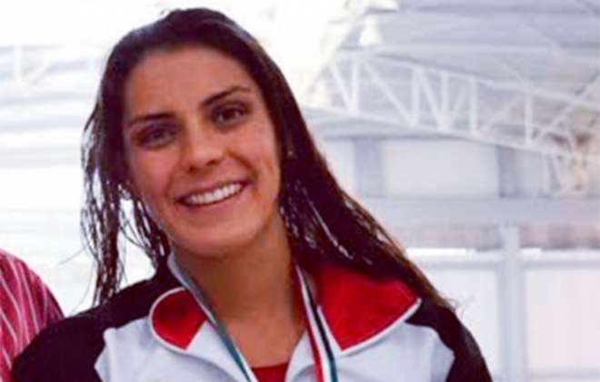La nadadora Mexiquense Monika González