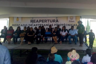 Con altas medidas de seguridad, reabren mercado de la pirotecnia de San Pablito, en Tultepec