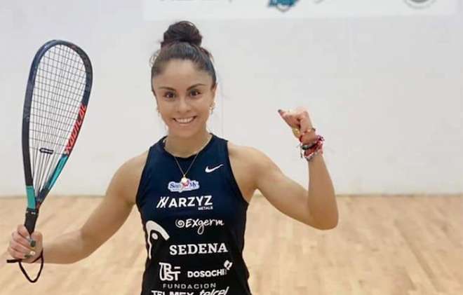 La raquetbolista Paola Michelle Longoria López, quién sigue sin encontrar un rival que logre detenerla