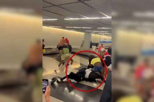 #Video: Pelea todos contra todos en aeropuerto de Chicago se hace viral