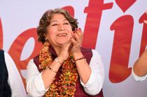 Conforme a dicha encuesta la maestra Delfina Gómez obtendría el 58% de intención de las preferencias