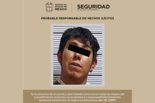Detuvieron a Juan “N” de 25 años de edad, mismo que en su vestimenta presentaba manchas de sangre
