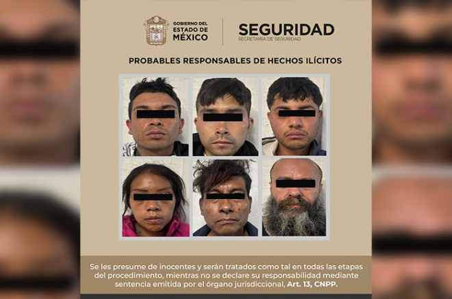 Los detenidos fueron trasladados a la Agencia del Ministerio Público para definir su situación legal.