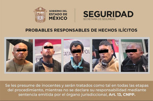 Los detenidos fueron identificados como Bryan “N” (21 años), Rubén “N” (18), Abraham “N” (20), Anthony “N” (21) y Julio “N” (20).