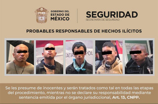 Los detenidos fueron identificados como Bryan “N” (21 años), Rubén “N” (18), Abraham “N” (20), Anthony “N” (21) y Julio “N” (20).