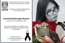 FES Cuautitlán lamenta el fallecimiento de Ana Daniela