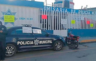 Realizan policías paro de labores en San Martín de las Pirámides