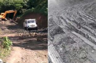 Las lluvias siguen afectando el camino