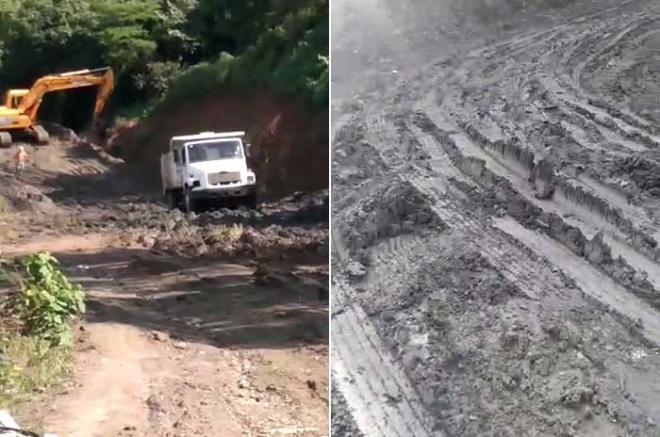 Las lluvias siguen afectando el camino
