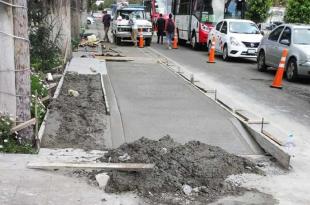 Así lucen las obras sobre Av. Paseo Colón en Toluca