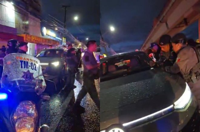Elementos de seguridad durante el operativo que permitió recuperar una camioneta robada y detener a dos presuntos responsables en Ecatepec.