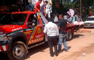 Cohetes por peregrinación en #ValleDeBravo, queman a dos mujeres