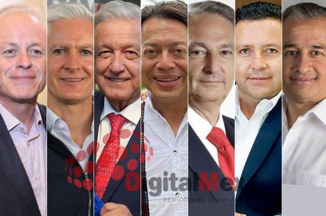 Eric Sevilla, Alfredo del Mazo, AMLO, Mario Delgado, Luis Felipe Puente, Gerardo Monroy, Héctor Velasco