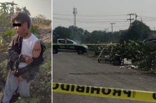 La zona fue acordonada por policías municipales, en espera de que arribe el personal de Fiscalía General de Justicia del Estado de México (FGJEM) 