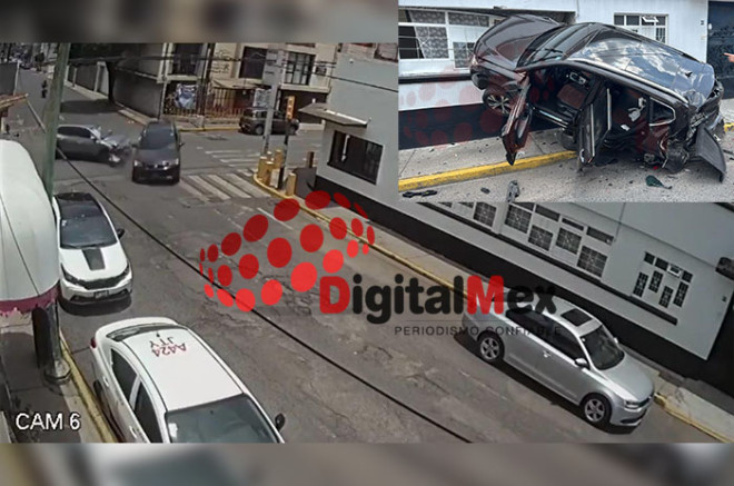 #Video: Así ocurrió el choque entre camioneta y vehículo en #Toluca