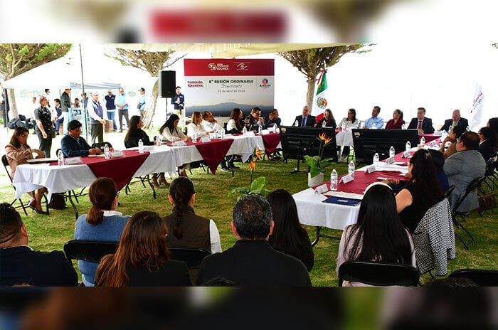 Autoridades estatales, legislativas y municipales participaron en la primera sesión itinerante del Sistema Estatal Anticorrupción, realizada en Almoloya del Río.