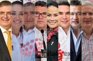 Marcelo Ebrard, Claudia Sheinbaum, Adán Augusto López, Ricardo Monreal, Alejandra del Moral, Alejandro Moreno, Miguel Osorio, Alfredo del Mazo