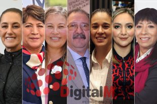 Claudia Sheinbaum, Delfina Gómez, Ofelia Antonio, Reginaldo Sandoval, Amalia Pulido, Evelyn Osornio, María Esther Hernández