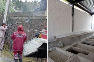 Debido al deterioro y las fisuras, personal de la Dirección de Mantenimiento de Áreas Verdes y Panteones demolió las estructuras anteriores y reconstruyó los 20 lavaderos.