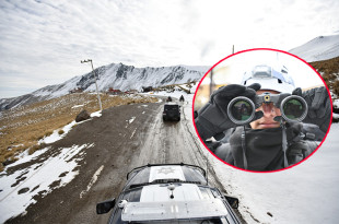 Policías de la SSEM realiza vigilancia en el Nevado de Toluca.