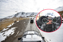 Policías de la SSEM realiza vigilancia en el Nevado de Toluca.
