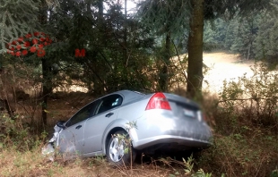 Choque deja dos lesionados en la Toluca-Sultepec