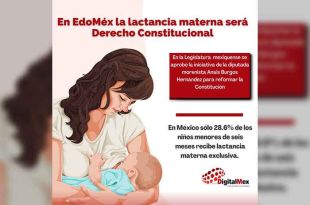 Diputados aprobaron reformar la Constitución del Estado de México y ahora la lactancia será un derecho a la alimentación de la niñez.