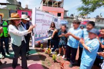 El parque Tolotzin I fue rehabilitado después de alrededor de cinco años de abandono, con mejoras en la cancha, juegos infantiles e iluminación.