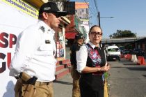 La alcaldesa Azucena Cisneros Coss supervisó los operativos de seguridad Red Violeta, Transporte y Moto Segura implementados en distintos puntos de Ecatepec.