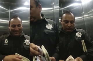 #Video: Captan a mando policiaco de Tlalnepantla recibiendo "moche"