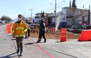 A la altura de la empresa con razón social Granportuaria S.A. de C.V. y en las inmediaciones de la estación del Tren Suburbano