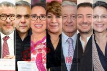 Horacio Duarte, Fernando Vilchis, Azucena Cisneros, Delfina Gómez, AMLO, Elías Rescala, Paola Jiménez