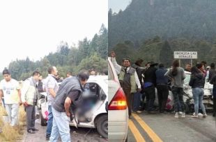 El accidente tuvo lugar la tarde noche de este sábado a la altura de El Mapa en el municipio de Zinacantepec.