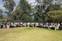 Autoridades municipales, integrantes del Cabildo y miembros del comité organizador durante la presentación del Proyecto Integral del Bicentenario en Coatepec Harinas