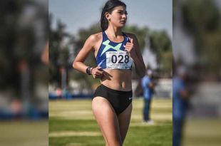 Fernanda Medina logró dos oros en las pruebas de atletismo 5 mil y 1,500 metros planos.