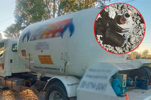 Al llegar, los efectivos detectaron una pipa Freightliner color blanco en aparente estado de abandono, con el manómetro desconectado