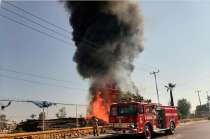 Nuve de humo negro cubrió el lugar